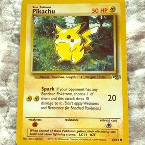RARE: Pikachu Jungle edition Pokémon card
